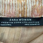 ZARA Earth Tone Ethnic Print Long Sleeve Ruffle Hem Dress Photo 2