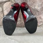 BCBGeneration BCBG Ariel Burgundy Patent Leather Peep Toe Pumps Photo 3