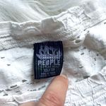 Free People White Fit & Flared Floral Lace Crop Top Photo 0