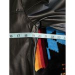 Highway Jeans Highway Black Faux Leather Jacket Button Up Lined Size Medium Lined‎ Pockets Photo 5