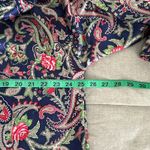 Allison Smith Floral Paisley Satin Nightshirt Nightgown Large Sleepwear Lounge Blue Photo 8