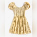 Moon River Dashing  SMOCKED DRESS Yellow White Balloon Sleeves Lined Summer Women Dress 3X Photo 4