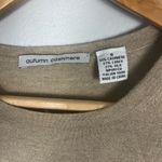 autumn cashmere  cashmere silk tan metallic puff sleeve sweater size small Photo 1