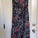 Harlyn Dark Floral High Low Dress Red Size XXL Photo 3