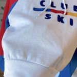 Forever 21 Club Ski White Pullover Cropped Hoodie Womens Large Sweatshirt Photo 8