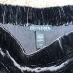 Eileen Fisher  Velvet Silk Blend Wide‎ Leg Cropped Ankle Pant Black Small Photo 4