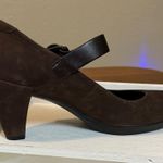 Ecco NWOB Plateau Mary Jane Pump Brown Suede Cone Heels Size 9 US 40 EURO Photo 6