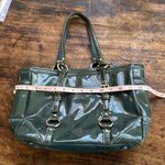 Coach gallery tote bag, sexy, shiny, teal green with blue lining patent leather Photo 8