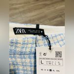 ZARA  Bloggers‎ Favorite Blue Structured Hight Waisted Shorts with Pockets Size L Photo 13