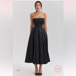 House Of CB  contessa Black Strapless Satin Corset Midi‎ Dress NWOT Size XS Photo 12