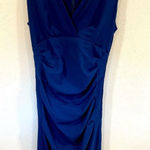 BCBGMAXAZRIA  Alysse Cobalt Blue Midi Dress Size 8 EUC Photo 0