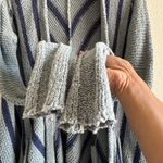 Free People  Circle Back Cardigan Blue XS Striped Draped Knit Sweater Photo 9