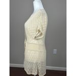 Bandolino Womens S Vintage Cream Shorth Sleeve Open Knit Cardigan Sweater Dress Photo 2