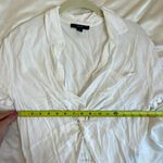 Forever 21 NWOT F21 Solid White Twist Front Short Sleeve Blouse Size Medium Photo 5