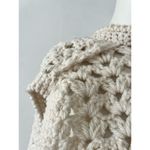 American Vintage Vintage XS 70s sleeveless hand knit granny core boho vest cream boho farm core Photo 5