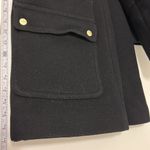 J.Crew Coat Women size 4 Black Tan Stadium Cloth Nellie Gori Wool Blend Utility Photo 15