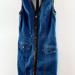 White House | Black Market Sleeveless Denim Pencil Dress Blue 4 Photo 6