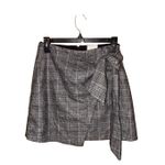 Wilfred Aritzia  Dorine Front Wrap Wool Blend Cashmere Mini Skirt gray & pink pla Photo 0