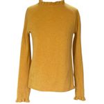 Garnet Hill  100% Cashmere Goldenrod Mustard Yellow Knit Sweater Size XS Photo 1