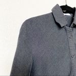 AGLINI Shirtmakers Dark Grey Peplum Long Sleeve Top Size XS Photo 2