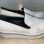 Stella McCartney  Binx Poka Dots Denim Loafer Platform Sneakers Size 39 White‎ Photo 0
