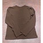 Lauren Ralph Lauren Women’s Brown Ribbed Long Sleeve Top Size L Stretch Classic Size L Photo 1