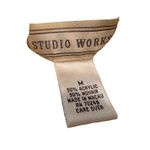 Studio Works Women's Ivory Cable Knit Turtleneck Sweater Size M Photo 8