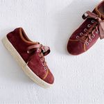 Celtic & Co • Luxe Espadrille Pumps sneaker platform rust suede leather jute Brown Size 9 Photo 1
