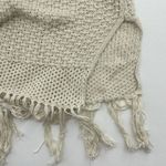 Torrid  Sz 1X Cardigan Sweater Open Front Open Knit Fringe Oversized Boho Beige Photo 5