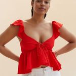 Urban Outfitters Sierra Keyhole Babydoll Blouse Photo 0