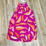 Tyche NwT  boutique Hot Pink Leaf Shift Dress size large pink purple Photo 8