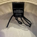 Saks 5th Avenue Saks Fifth Avenue Cream and Black Ribbon Hat Photo 2