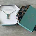 Bomb Party Birthday Collection March 2023 18” Necklace NWOT IN BOX Blue Photo 0