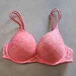 Victoria's Secret  PINK size 34B Push Up Bra Pink Lace Overlay Photo 0