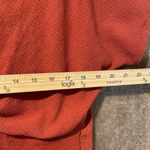 ZARA  Shirt Women's Medium Twist Front Burnt Orange Deep Vneck Top Scrunched Photo 4