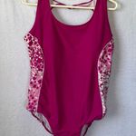 Catalina size 1X magenta pink one piece swimsuit Photo 5