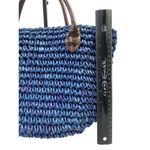 Women's Blue Wicker Handbag Photo 6