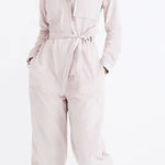 Madewell Corduroy Belted Jumpsuit K3347 Purple Pink Size 4 Photo 0