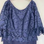 JS Collections NWT  Peplum Gown Curve Navy Lace Plus Size Gown Size 16W Photo 3