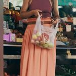 Anthropologie Smocked Sheer Maxi Skirt Photo 4