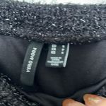 VERO MODA  Caimie Sparkle Fuzzy Knit Mini Skirt Black Size Small Holiday Photo 3