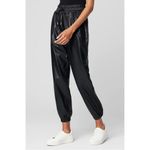 BLANK NYC Black Faux Leather Joggers Photo 8