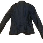 Kenna T womens biker core leather moto jacket black button front size medium Photo 5