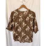 Vintage Denim & Supply Ralph Lauren Floral Ruffled Blouse Small Boho Western Blue Photo 6