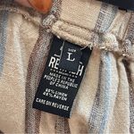 REWASH  | Tan Striped Paper Bag Cropped Pants Sz L Photo 8
