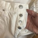 We The Free  Free People Maggie Distressed White Denim Short Button Fly Size 28 Photo 6