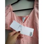 & Other Stories & Other Stories Light Pink Floral Puff Sleeve Linen Blend Mini Dress Size 2 Photo 5