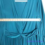 Eloquii Knot Front Pleated Skirt Dress in teal, size 16 Photo 7