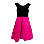 THEIA Wilson color block black pink jacquard special occasion dress size 0 Photo 4