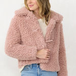 LC Lauren Conrad  Pink Teddy Jacket Photo 0